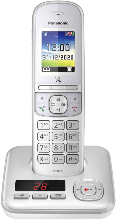 Panasonic KX-TGH720GG schnurloses Telefon mit Anrufbeantworter perlsilber von Panasonic