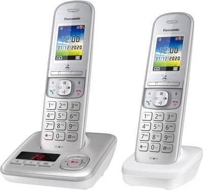 Panasonic KX-TGH722 DECT-Telefon Perleffekt - Silber Anrufer-Identifikation (KX-TGH722GG) von Panasonic