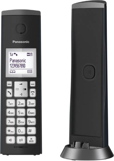 Panasonic KX-TGK220GM schnurloses Telefon mit Anrufbeantworter mattschwarz von Panasonic