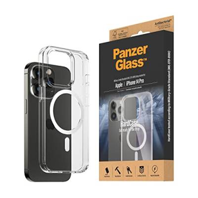 PanzerGlass™ HardCase Schutzhülle für iPhone 14 Pro - MagSafe kompatibles iPhone Case - Rückseite aus stoßsicherem Kunststoff mit stoßdämpfendem TPU-Rahmen - dreifacher Militärstandard von Panzer Glass