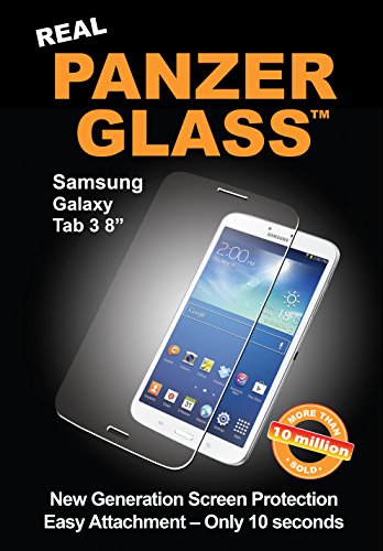 PanzerGlass PG1065 Original Echtglas Schutzfolie Kristallklarer Displayschutz aus Hartglas Kratzfest Stoßdämpfend Flüssigkeitsabweisend Berührungsempfindlich für Samsung Galaxy Tab 3.7 " von Panzer Glass