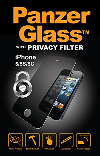 PanzerGlass PRIVACY Displayschutzglas (Mit Sichtschutz); passend für Apple iPhone 5/5S/5C/SE, Klar von Panzer Glass