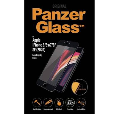 PanzerGlass Casefriendly iPhone 6 / 7 /8 / SE 2020 Schutzfolie schwarz/transparent, Displayschutzglas von PanzerGlass