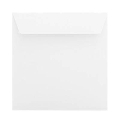 50 Quadratische Briefumschläge 16 x 16 cm Querlasche mit Abziehstreifen (100g) Farbe:Schnee Weiß 160 x 160 mm von Paper24