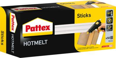 Pattex Heißklebepatrone HOT STICKS, rund, 1 kg, transparent von Pattex
