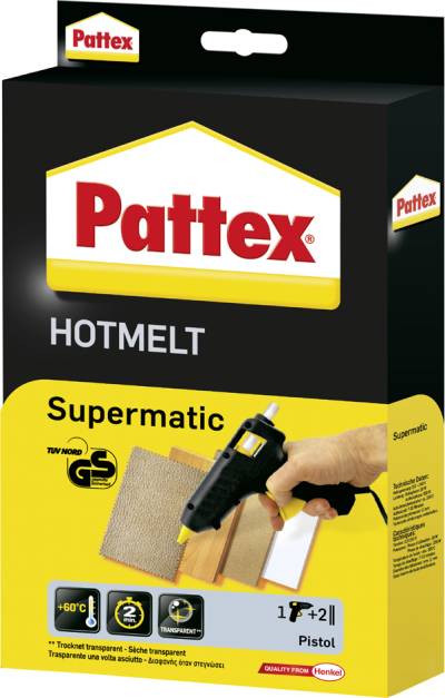 Pattex Heißklebepistole HOT SUPERMATIC, schwarz/gelb von Pattex