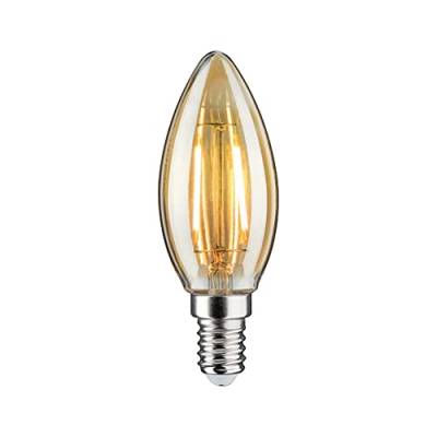 Paulmann 28524 LED Lampe Vintage Kerze 2W Retro Leuchtmittel Kerzenlampe Glühfaden E14 Filament Gold 1700K Goldlicht 160 lm von Paulmann