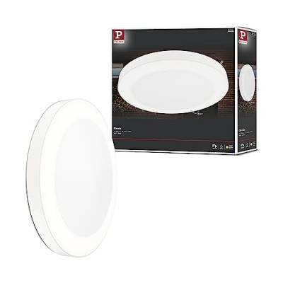 Paulmann 94528 LED Außenleuchte Deckenleuchte Circula mit Dämmerungs-/Bewegungssenso IP44 rund incl. 1x14 W Warmweiß Beige Kunststoff 3000 K von Paulmann