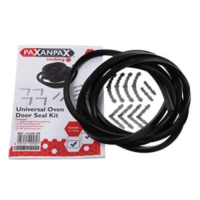 Paxanpax PCK023 Universal 3-in-1-Dichtungsset für Ofen-Tür, 3-seitig, 4-seitig und runde Ecken, Silikon von Paxanpax