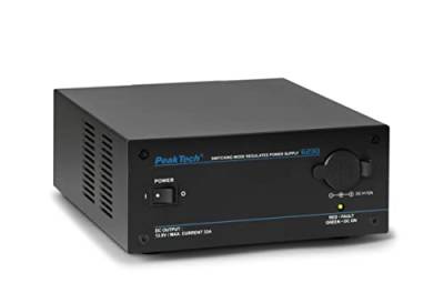 PeakTech 6230, Spannungswandler/KFZ Netzadapter 230V auf 12V DC, als Adapter und Netzteil für Kühlbox, Wohnwagen, Auto mit 33 A max. über Polklemmen und 10 A max. über Zigarettenanzünder, P 6230 von PeakTech