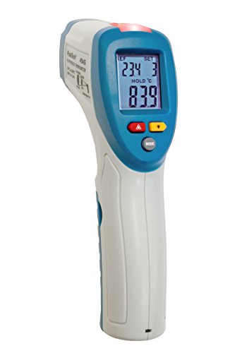 PeakTech Infrarot Thermometer -50°C …+380°C mit Warn-LED und Alarmeinstellung für Kontaktfreie Temperaturmessung, 1 Stück, P 4945 von PeakTech