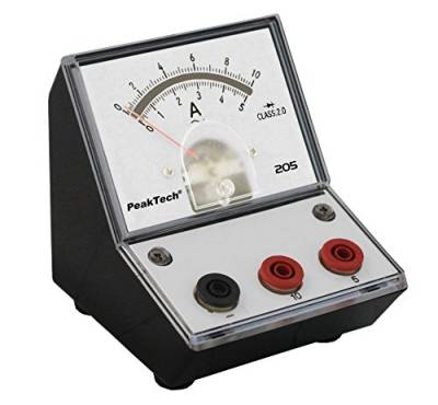 PeakTech P 205-10 Strommessgerät/Amperemeter Analog/Messgerät mit Spiegelskala 0 … 5A/ 10A AC von PeakTech