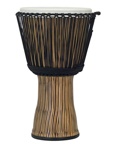 PEARL PBJVR-12/698 12" Kunststoff-Djembe mit Seilstimmsystem in #698 Zebra Grass von Pearl