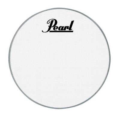 PEARL PTH-22CEQPL Pro Tone Fell mit Logo und Perimeter EQ für Bass Drum, White, 22-Inch von Pearl