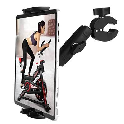 Laufband Tablet iPad Halter Fahrrad Lenker Halterung Klemme für stationäre Fahrrad Elliptische Spin Bike Peloton Kinderwagen für 4-13 Zoll Geräte, iPad Pro 12.9, Air, Mini, Galaxy Tabs, iPhone von Peastrex