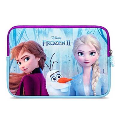 Pebble Gear Forzen 2 Carry Sleeve - Universal Neoprene Kids carrry Bag in Disney Frozen 2-Design, for 7' Tablets (Fire 7 Kids Edition, Fire HD 8 case), Durable Zip, ELSA, Anna, Olaf von Pebble Gear