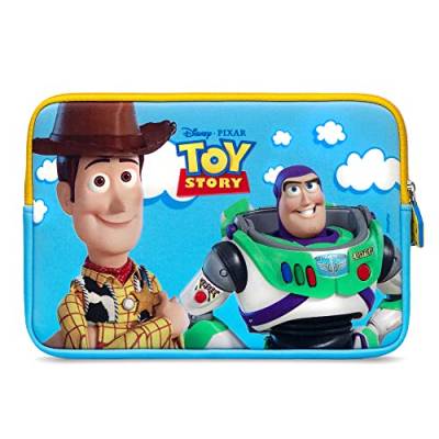 Pebble Gear Toy Story 4 Carry Sleeve - Universal Neoprene Kids carrry Bag in Pixar Toy Story 4-Design, for 7' Tablets (Fire 7 Kids Edition, Fire HD 8 case), Durable Zip, Woody and Buzz Lightyear von Pebble Gear