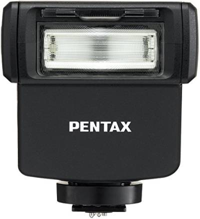 Pentax AF201FG Blitzgerät (Geringe Gehäuseabmessung, Leitzahl 20, staub- und wetterfest, vertikal schwenbarer Reflektor, eingebaute Weitwinkelstreuscheibe) für Pentax K- und Q-System schwarz von Pentax