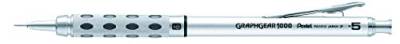 Pentel PG1015-A GraphGear1000 Druckbleistift 0,5 mm Strichstärke, Edelstahlgehäuse mit Härtegradindikator, duale Griffzone, voll versenkbare 4 mm Minenführung, Radierer (Z2-1N), 12 Stück von Pentel