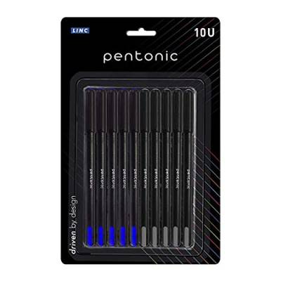 Pentonic LINC Kugelschreiber, 0,7 mm, Blister (blaue und schwarze Tinte, 10 Stück) von Pentonic