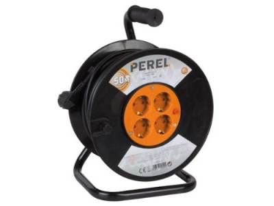 PEREL - ECR50N-G Kabeltrommel, 3G1,5, 50 m Länge 168893 von Perel