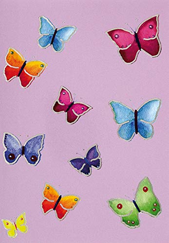 Blankokarte Basic Classic - Schmetterlinge - 11,6 x 16,6 cm von Perleberg
