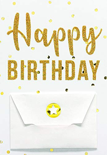 Geldkarte Geburtstag BlingBling Happy Birthday 11,6 x 16,6 cm von Perleberg