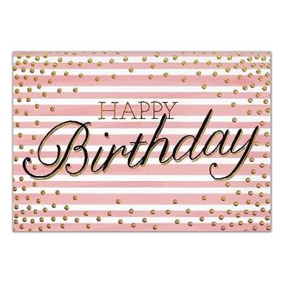 Perleberg hochwertige Geburtstagskarte der Basic Classic mit Streifen-Motiv - Karte zum Geburtstag mit Umschlag - Geburtstagskarten in Premium-Qualität 11,6 x 16,6 cm von Perleberg