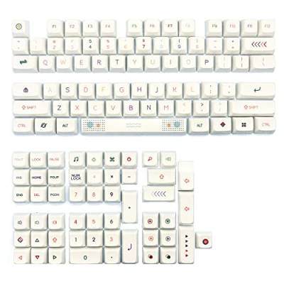 Peukerty 127 XDA Profil Zeichen Tastenkappen PBT SUB für Mx Switch Mechanische Tastatur Fit 61/64/68/87/96/104 von Peukerty