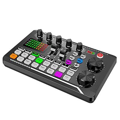 Peukerty Live Externe Soundkarte, Bluetooth 5.0 Sprachwechsler, 16 Arten, 6 Mixer für Handys, PC, Tablets von Peukerty