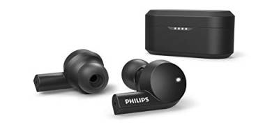 Philips Audio TAT5505BK/00 In Ear Kopfhörer Bluetooth Kabellos (Hybrid Active Noise Canceling, Awareness-Modus, 2 Mikrofone, 8-mm-Neodym-Treiber, Schnellladung) Schwarz - 2020/2021 Modell von Philips Audio