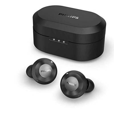 Philips T8505BK/00 In Ear Kopfhörer Bluetooth Kabellos (Hybrid Active Noise Canceling, Awareness-Modus, 2 Mikrofone, 13-mm-Neodym-Treiber, Google Assistant, Schnellladung) Schwarz - 2020/2021 Modell von Philips Audio