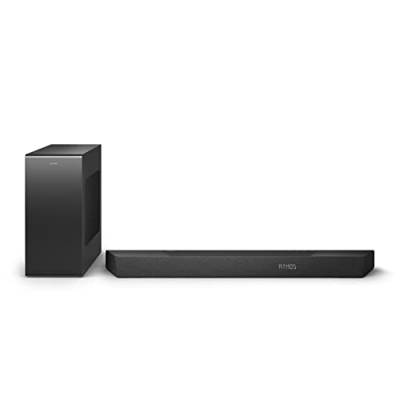 Philips TAB8907/10 Soundbar 3.1.2 Kabelloser Subwoofer, Dolby Atmos, Cinematischer Sound, HDMI eARC, 720 W von Philips Audio