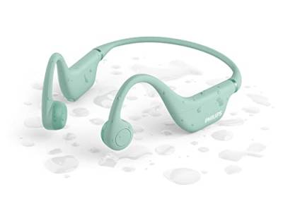 Philips TAK4607GR/00 Kabellose Open-Ear-Kopfhörer für Kinder, IPX5 Wasserschutz und bis zu 5 Stunden Wiedergabezeit, Kindersicherung, Verstellbarer Kopfbügel, kristallklare Anrufe, grün von Philips Audio