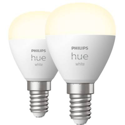 White Tropfenform P45 E14, LED-Lampe von Philips Hue