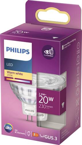 Philips Lighting 871951430760500 LED EEK F (A - G) GU5.3 Reflektor 2.9W = 20W Warmweiß (Ø x L) 51m von Philips Lighting