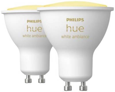 Philips Lighting Hue LED-Leuchtmittel (2er-Set) 871951434012100 EEK: G (A - G) Hue White Ambiance GU von Philips Lighting
