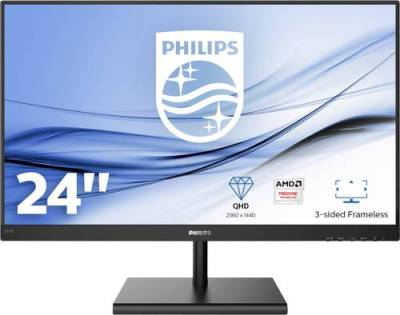 Philips 245E1S LCD-Monitor EEK E (A - G) 61cm (24 Zoll) 2560 x 1440 Pixel 16:9 4 ms Audio-Line-in IP von Philips