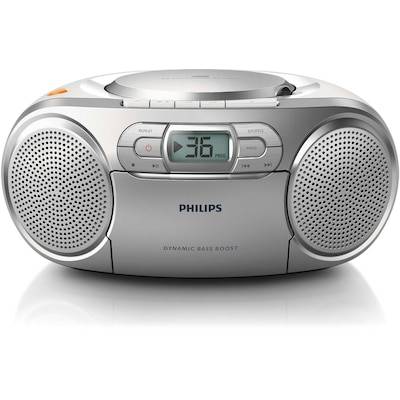 Philips AZ127/12 CD/Kassetten Radio Silber von Philips