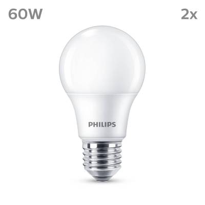 Philips LED-Lampe E27 8W 806lm 2.700K matt 2er von Philips