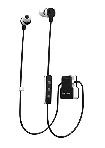 Pioneer CL5BT In-Ear Sport Kopfhörer mit Bluetooth (ClipWear), Musikwiedergabe bis zu 8 Stunden, IPX4 Spritzwassergeschützt, Freisprechfunktion, Inline-Fernbedienung, für Apple und Android, weiss von Pioneer