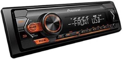 Pioneer MVH-S120UBG, 1DIN Autoradio mit RDS, Beleuchtung bernsteinfarben, halbe Einbautiefe, 4x50Watt, USB, MP3, AUX-Eingang, Android-Unterstützung, 5-Band Equalizer, ARC App von Pioneer