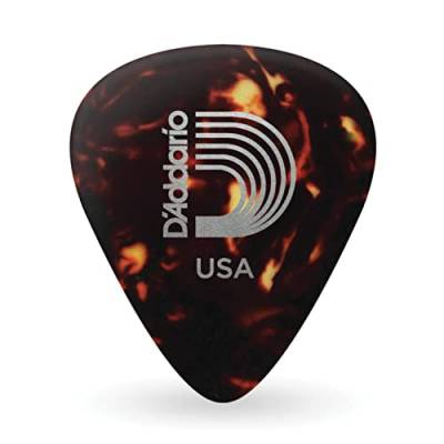 D'Addario Planet Waves 1CSH7-25 Picks Classic Celluloid Picks Shell-Color 25 Picks Standard Shape in Extra Heavy von Planet Waves