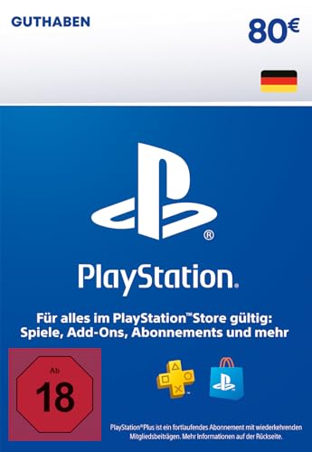 80€ PlayStation Guthaben für PlayStation Plus| PS4/PS5 Download Code - PSN deutsches Konto von Playstation