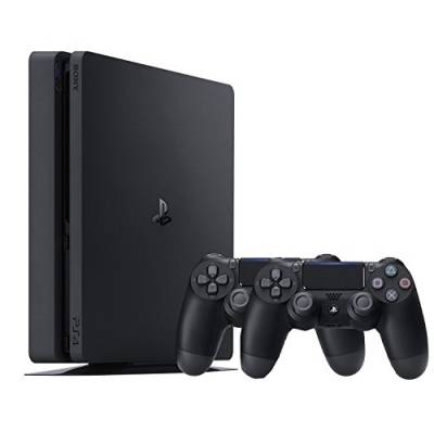 PlayStation 4 - Konsole (500GB, schwarz, slim) inkl. 2. DualShock Controller von Playstation