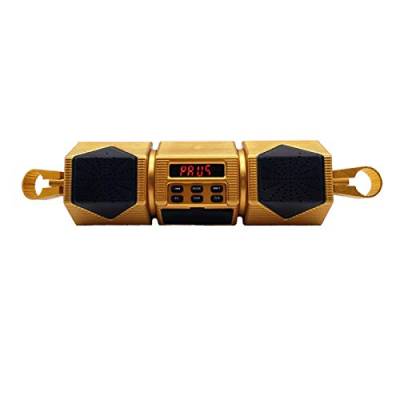 Motorrad MP3 Player Lenker Lautsprecher Bluetooth Musik Radio Wasserdicht Einstellbare Halterung Fahrrad Audio Stereo 12V von Pmandgk