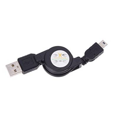 Pmandgk Einziehbarer USB-Stecker 5-Poliges Mini-USB-Kabel, LadegeräT und Synchronisation von Pmandgk