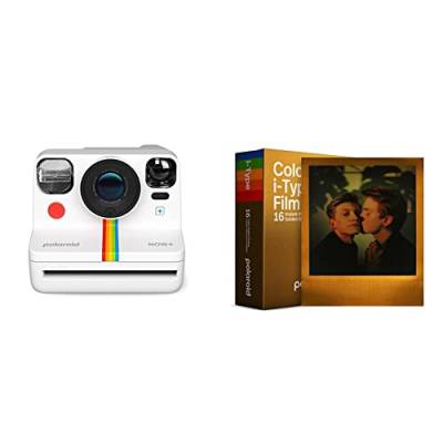 Polaroid Now+ Gen 2 Sofortbildkamera - Weiß & Color Film für i-Type - GoldenMoments Edition – Doppelpack, 16 Filme von Polaroid