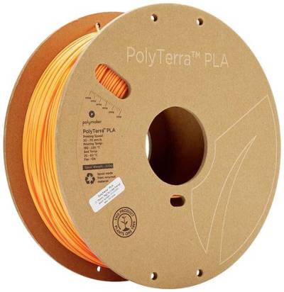 Polymaker 70848 PolyTerra PLA Filament PLA geringerer Kunststoffgehalt 1.75mm 1000g Orange (matt) 1S von Polymaker