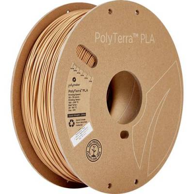 Polymaker 70976 PolyTerra Filament PLA geringerer Kunststoffgehalt 1.75mm 1000g Holz-Braun (seidenma von Polymaker